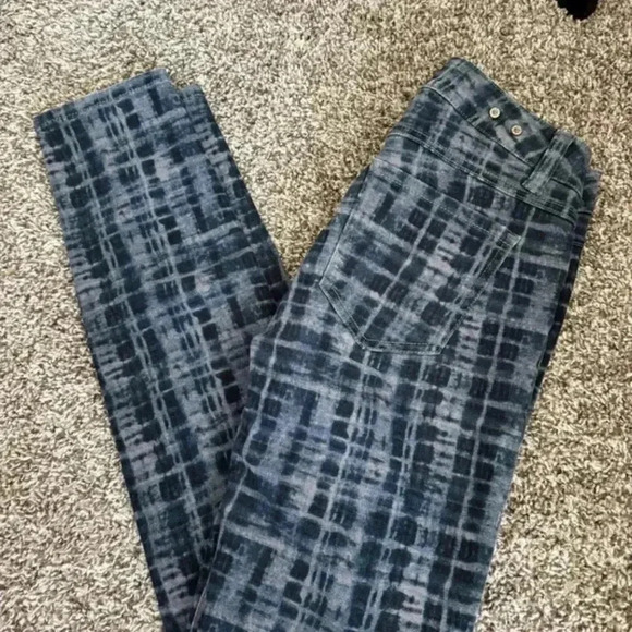 CAbi Blue Skinny Grid Jeans - Picture 2 of 6